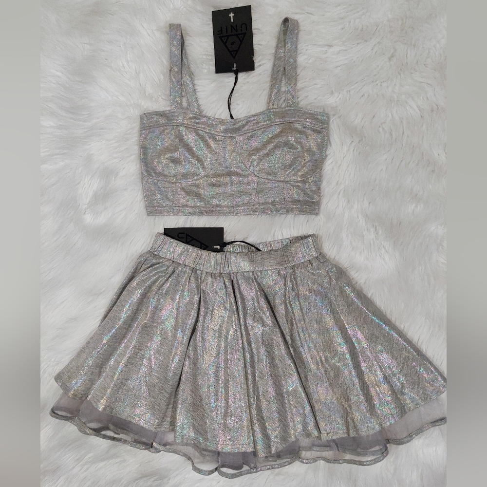 🌼HoSt💫PiCk🌜UNIF Spillz Skirt & Top Set - Picture 3 of 6